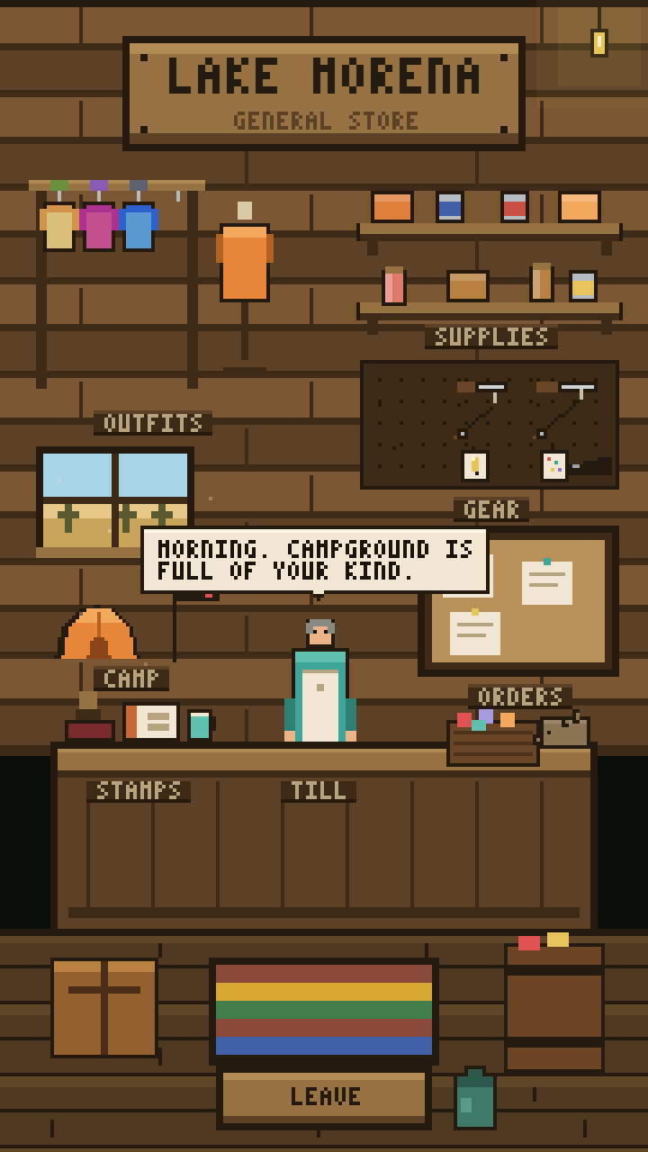 Inside the Lake Morena general store, the keeper behind the counter